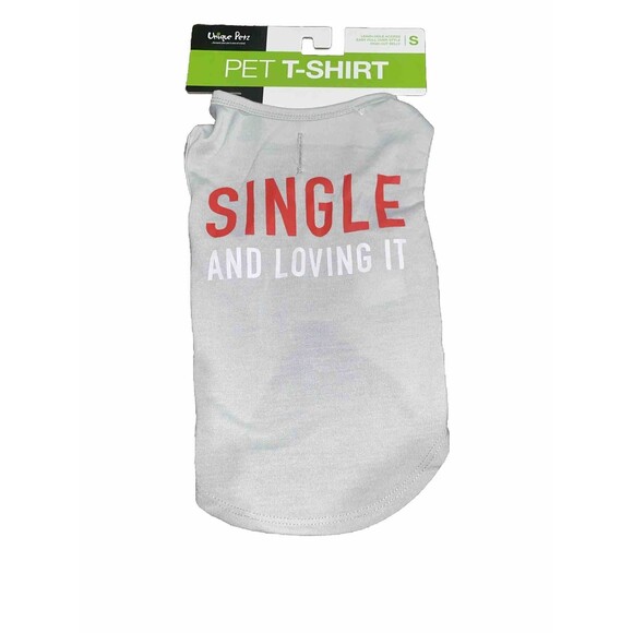 Unique Petz Other - Valentines Unique Petz Single And Loving It Pet Shirt Small